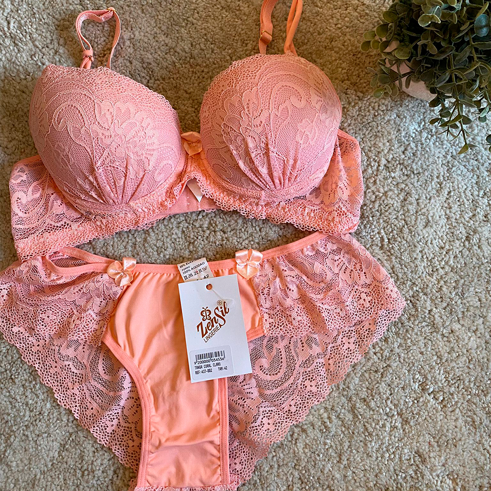 Conjunto de Lingerie Rosa Claro