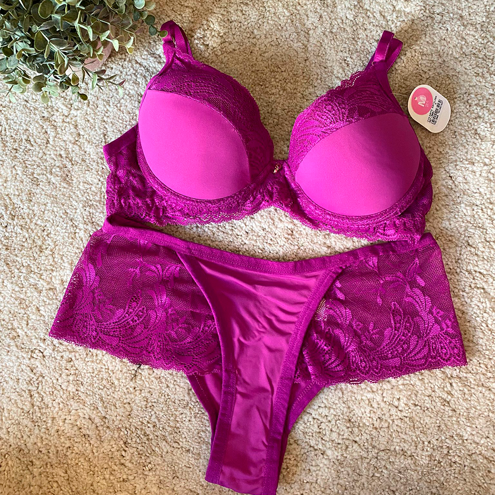 Conjunto de Lingerie Rosa