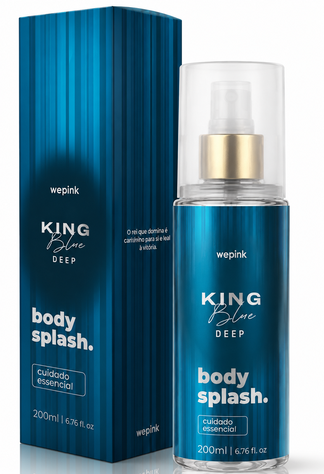 Body Splash King Blue Deep Desodorante Colônia 200ml - Wepink