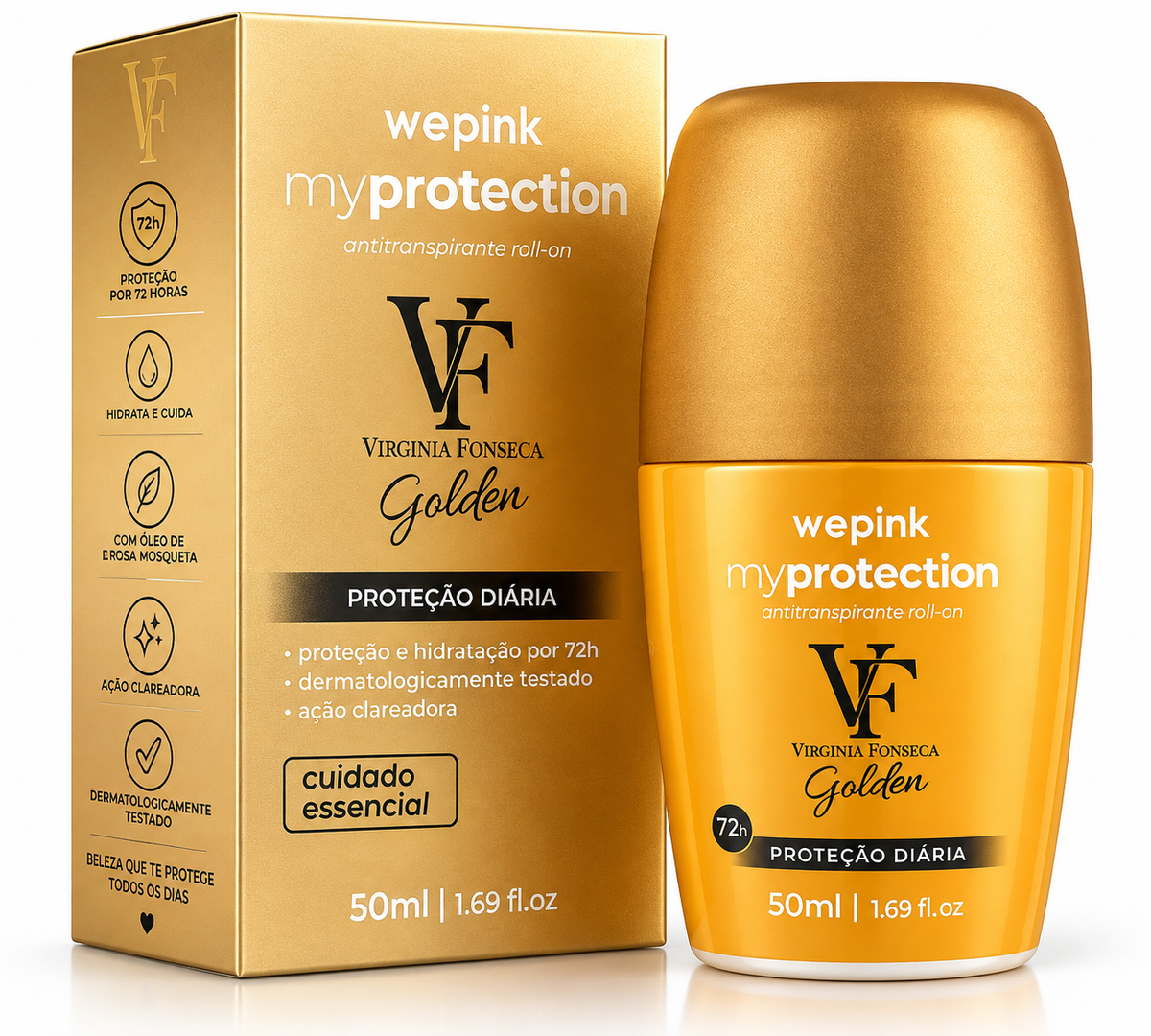 Desodorante Antitranspirante Roll-on VF Golden 50ml - Wepink