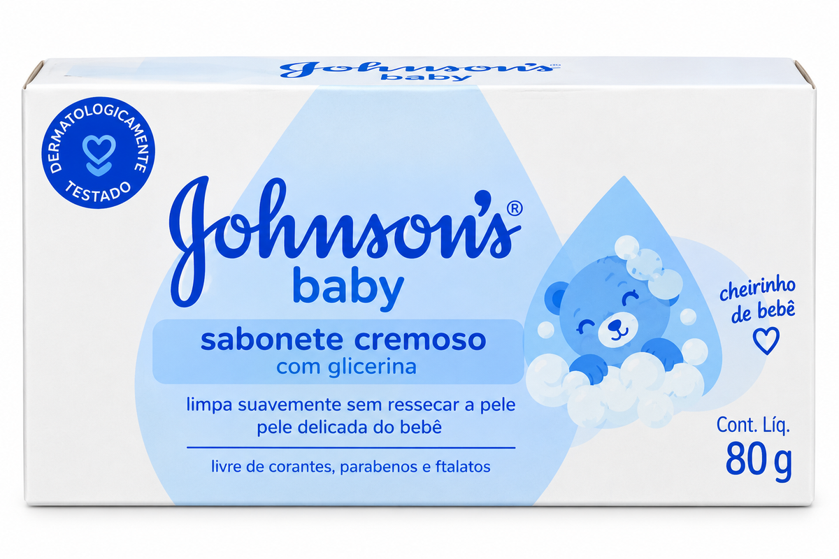 Sabonete Cremoso Johnson’s Baby com Glicerina – 80 g