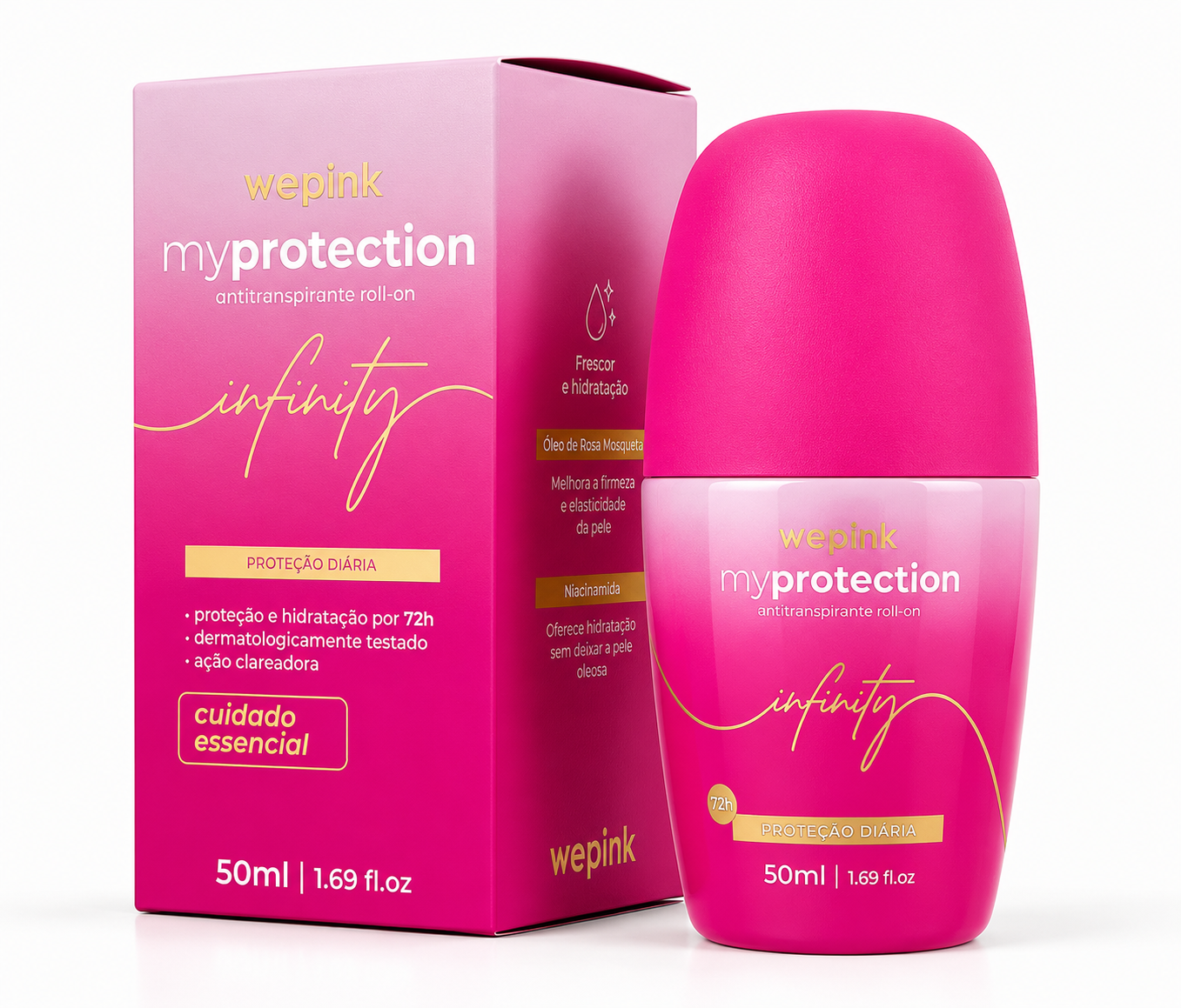 Desodorante Antitranspirante Roll-on Infinity 50ml - Wepink