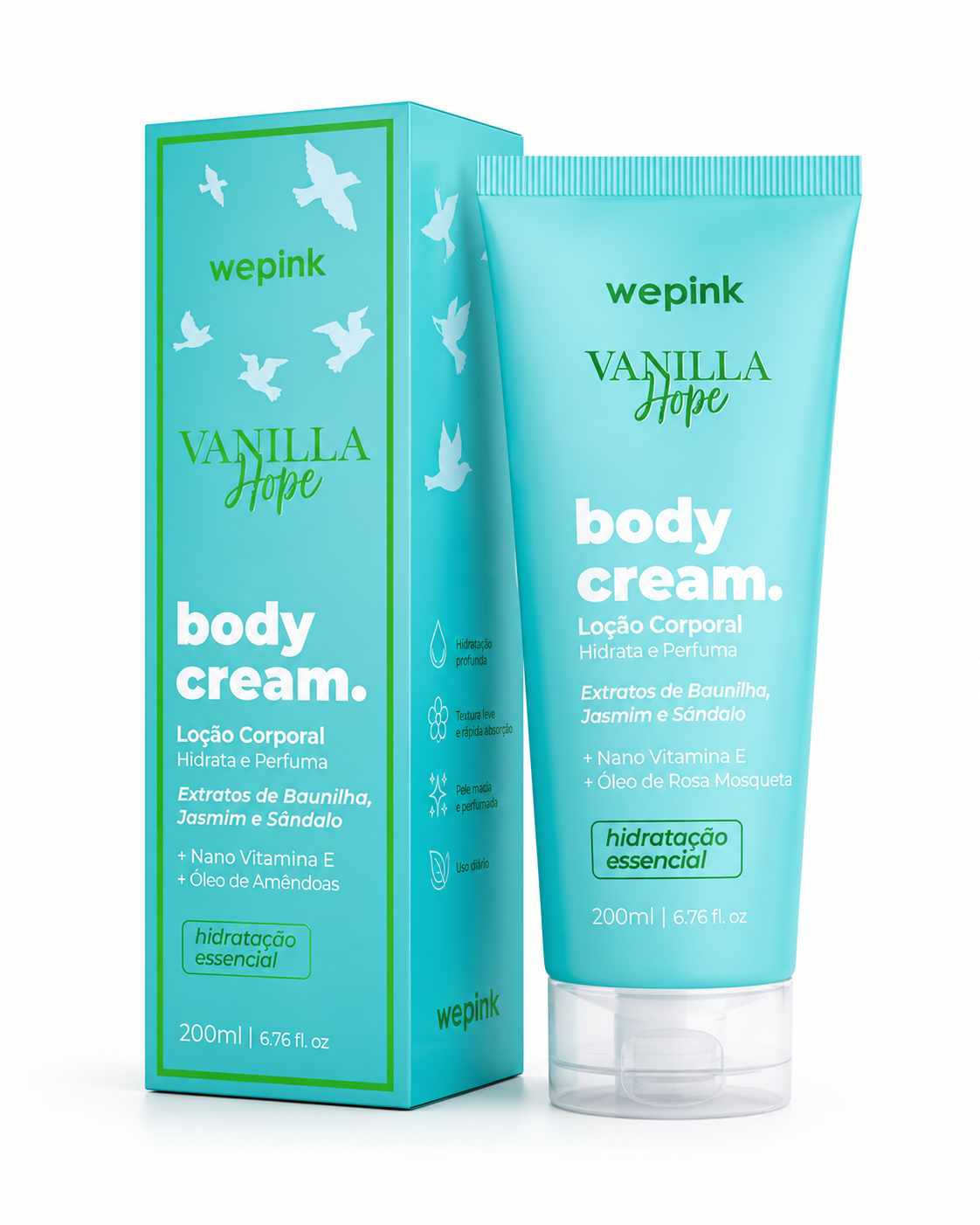 Body Cream Vanilla Hope Desodorante Hidratante 200ml - Wepink