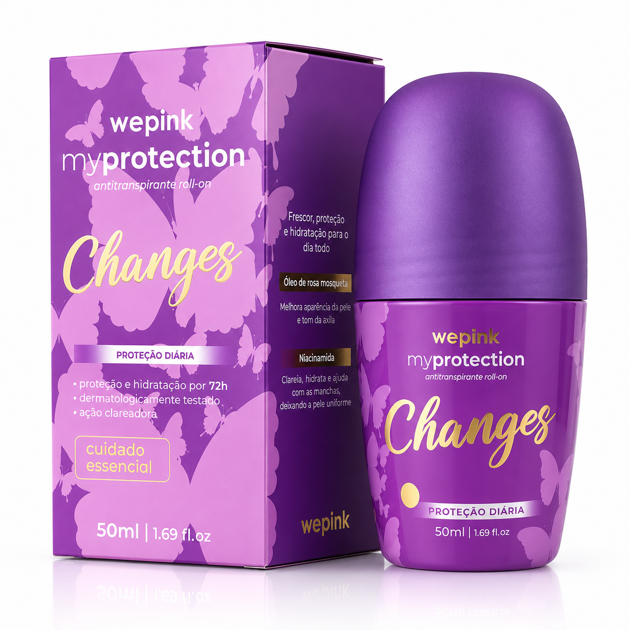 Desodorante Antitranspirante Roll-on Changes 50ml - Wepink
