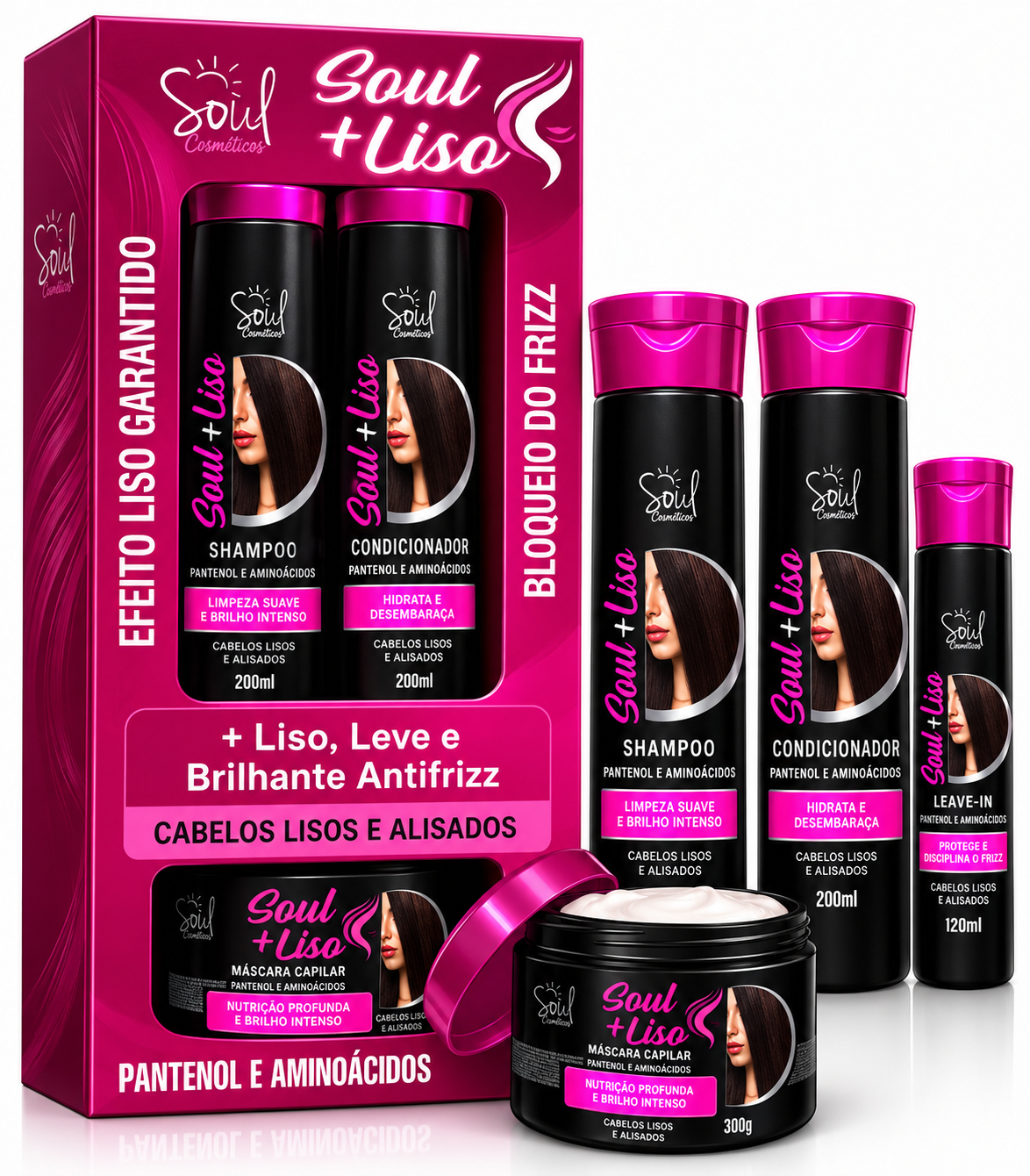 Kit Capilar Soul + Liso - Soul Cosméticos