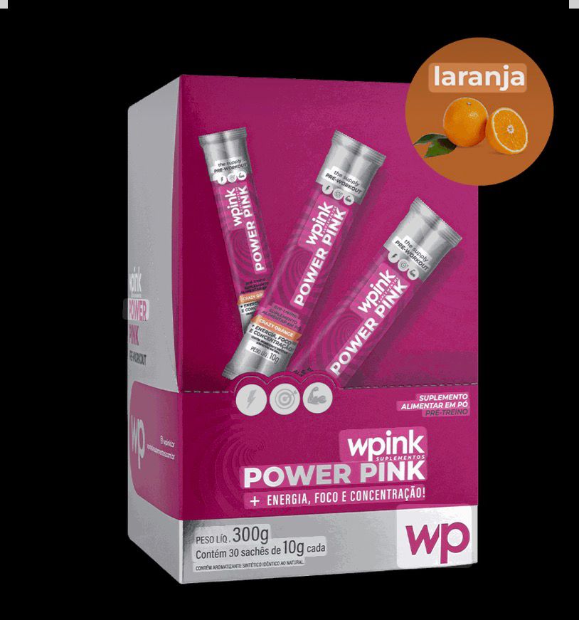 power pink de laranja - pré-treino – 300g - wp