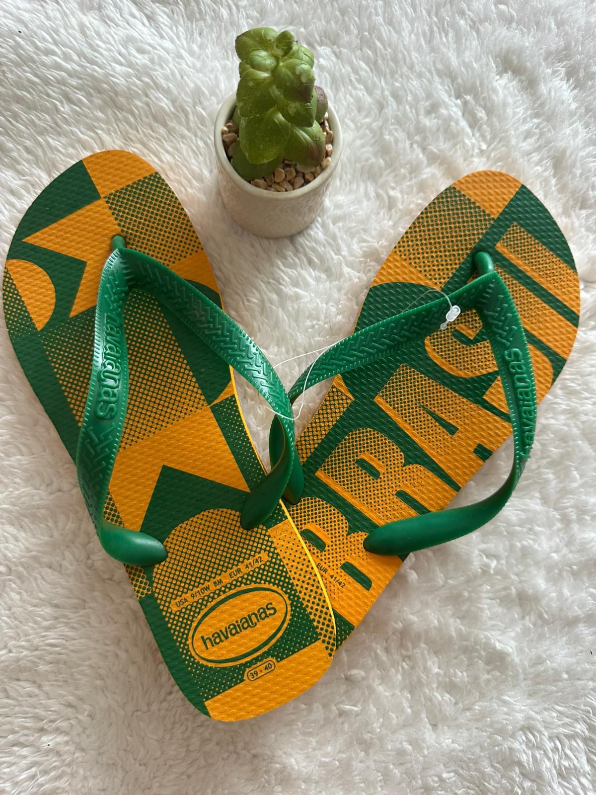 Chinelo Havaianas Brasil unissex EUA 41/42