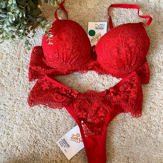 Conjunto de Lingerie Vermelha