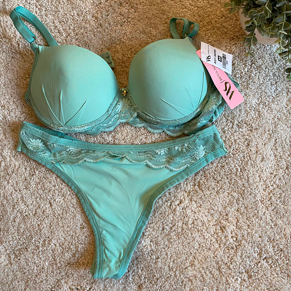 Conjunto de Lingerie Verde Claro