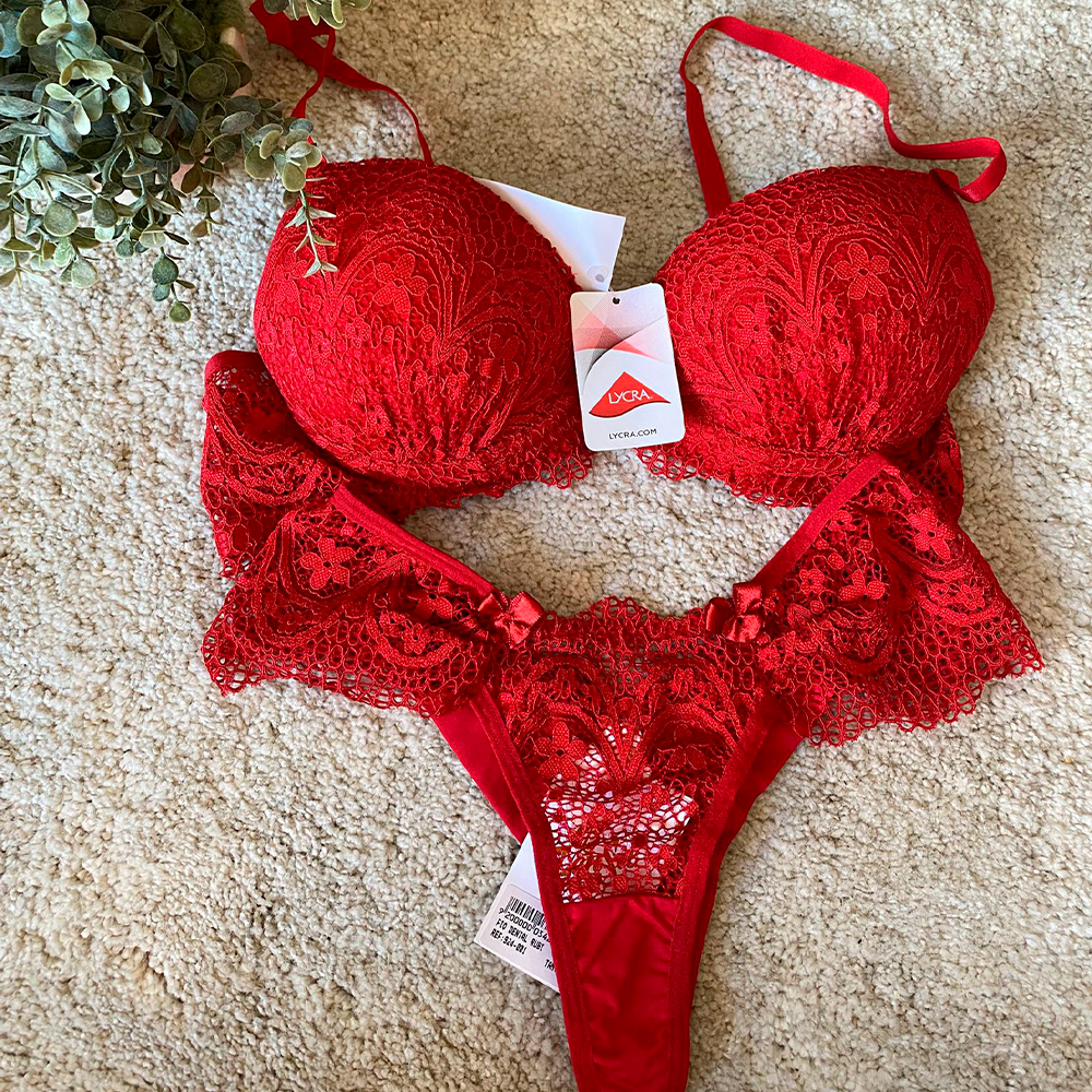 Conjunto de Lingerie Vermelha