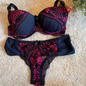 Conjunto de Lingerie Vermelho com Preto