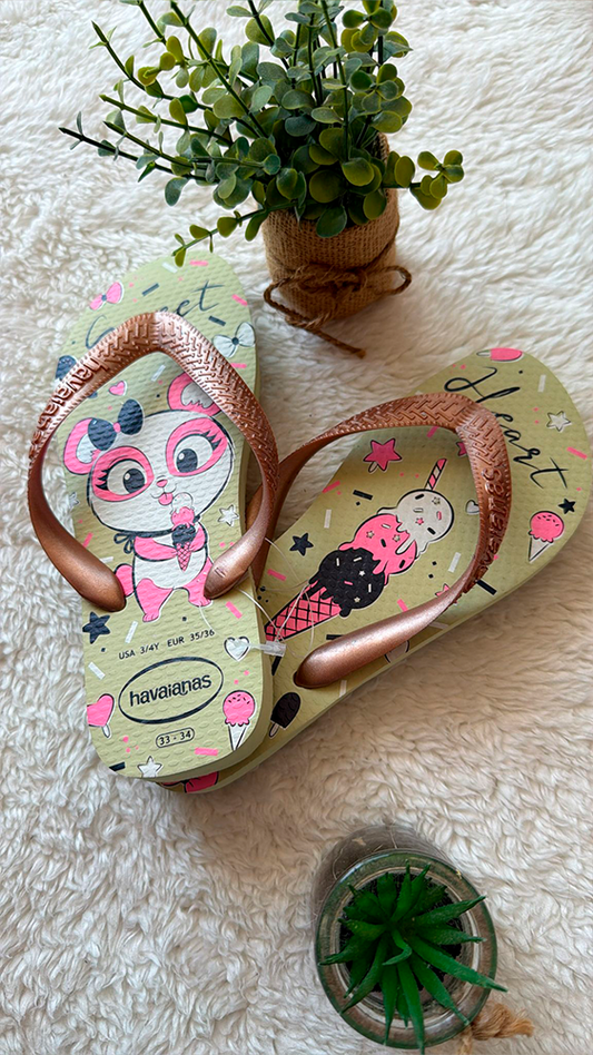 Chinelo Havaianas com gatinho EUR 35/36