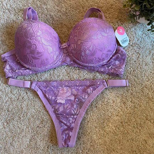 Conjunto de Lingerie Roxa