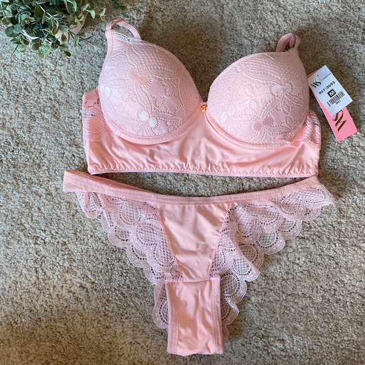 Conjunto de Lingerie Rosa Claro