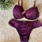 Conjunto de Lingerie Roxo Escuro