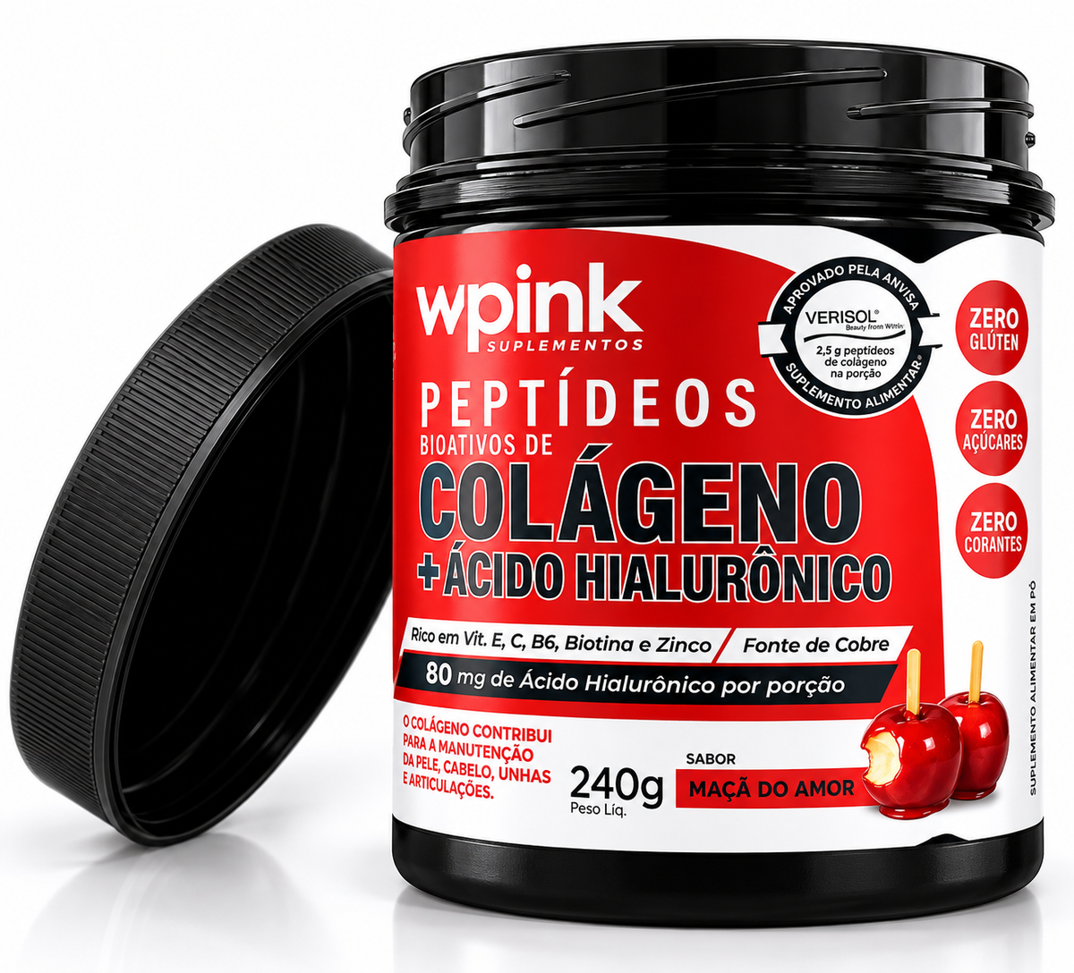 Colágeno de maçã do amor - 240g - the supply – wp