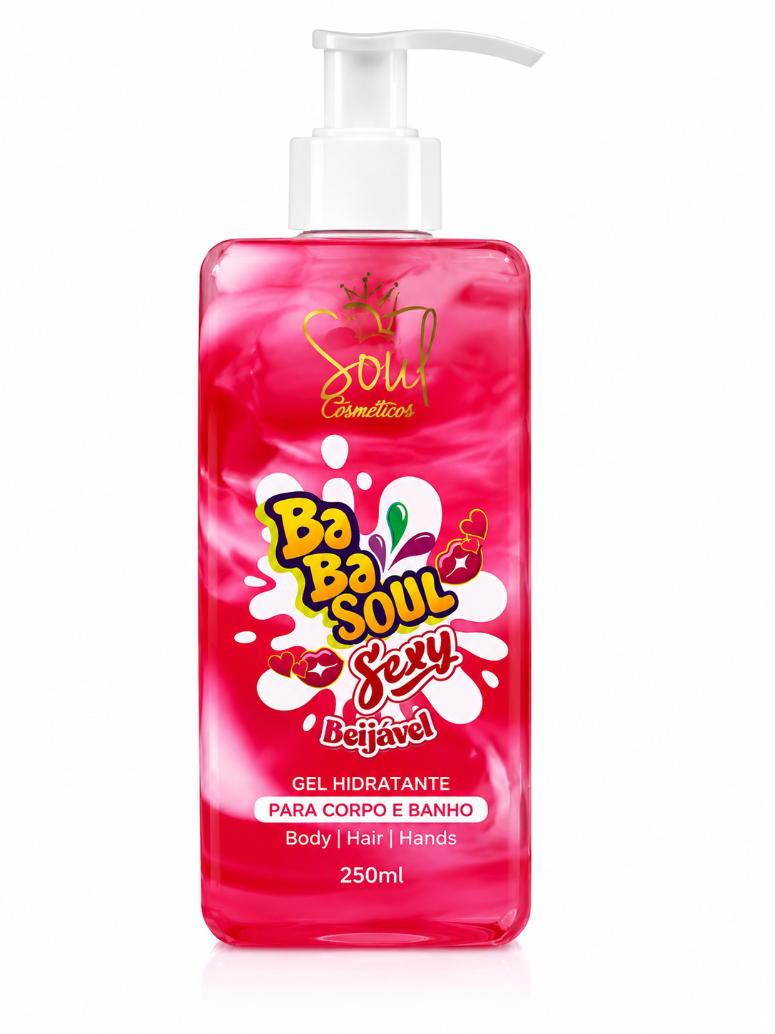 Gel Hidratante de Frutas Vermelhas para o Corpo e Virilha Babasoul Cometicos - 280ml