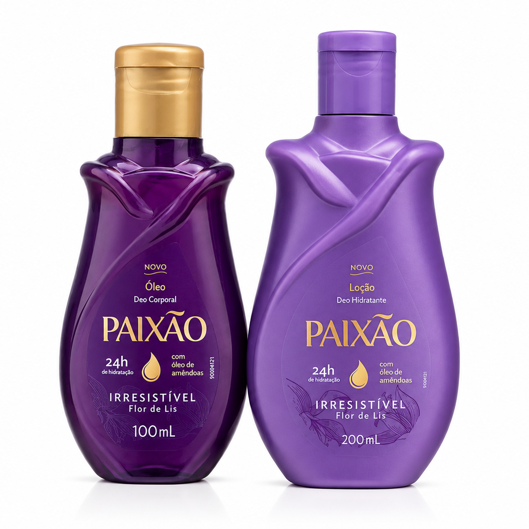 Kit Paixão Irresistível Flor de Lis – Loção Hidratante 200ml + Óleo Deo Corporal 100ml
