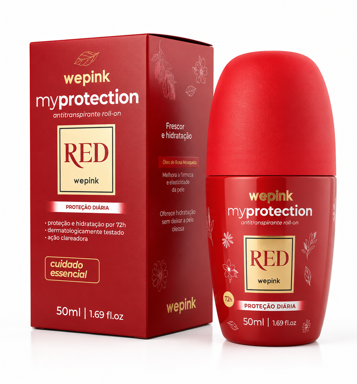 Desodorante Antitranspirante Roll-on Red 50ml - Wepink