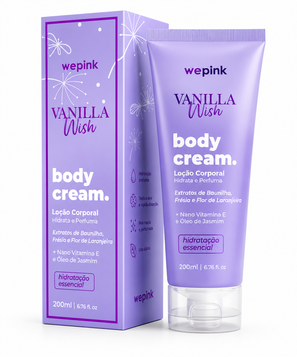 Body Cream Vanilla Wish Desodorante Hidratante 200ml - Wepink