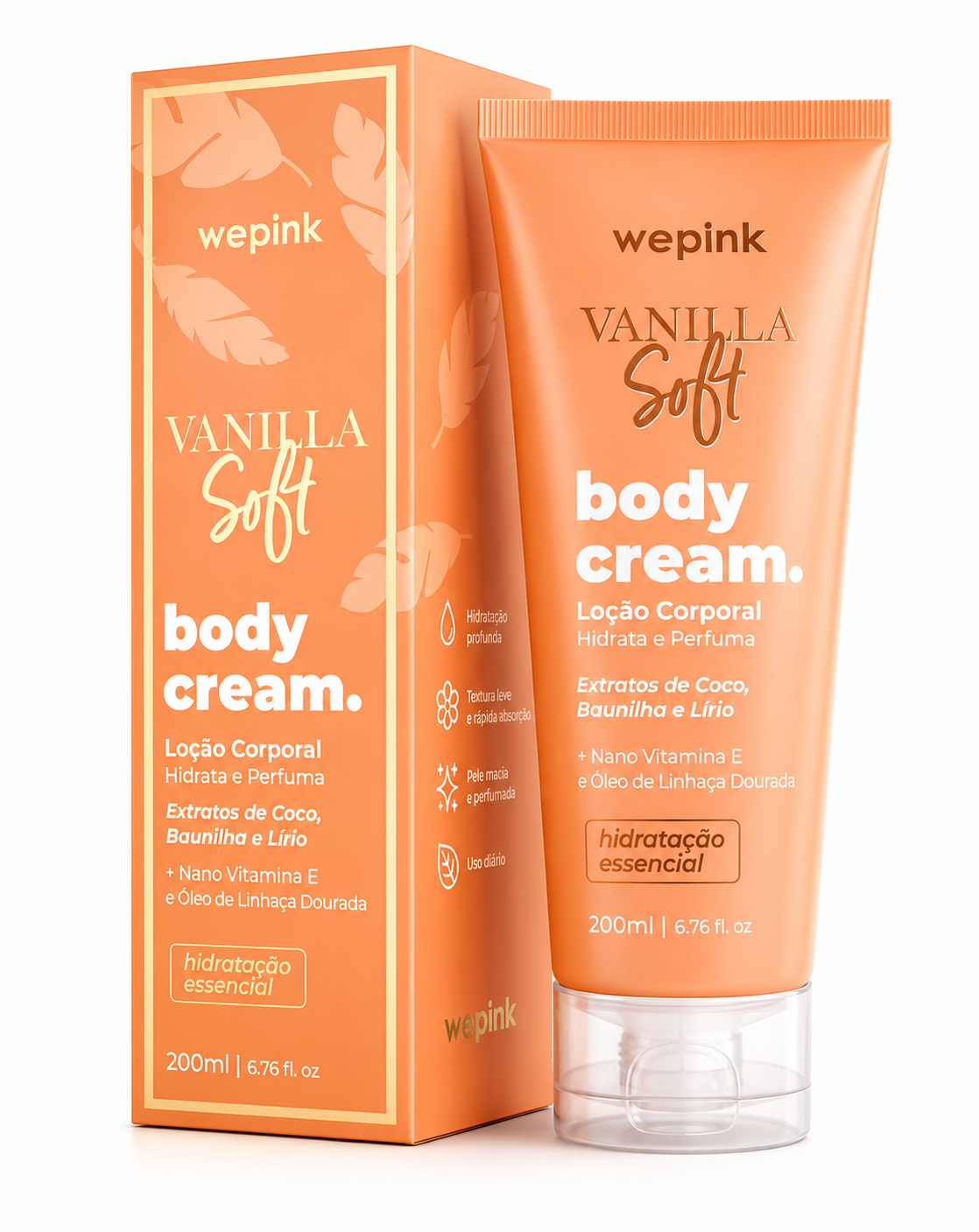 Body Cream Vanilla Soft Desodorante Hidratante 200ml - Wepink