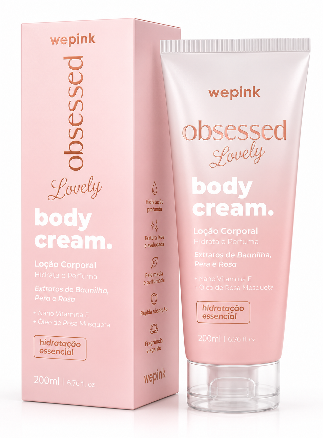 Body Cream Obsessed Lovely Desodorante Hidratante 200ml - Wepink