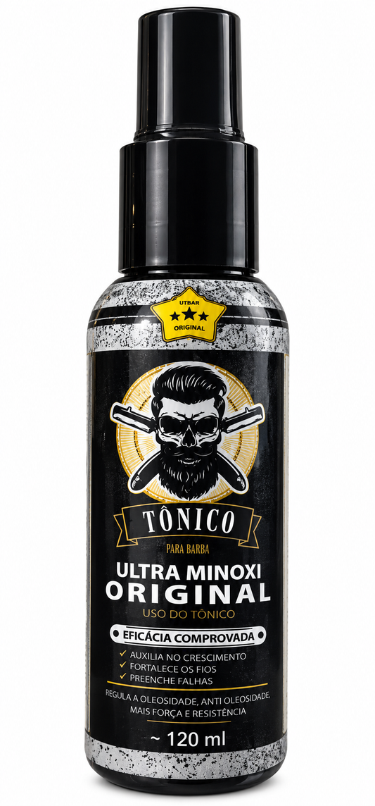 Tónico Ultra Minoxi Original – Fortalecimento da Barba e Cabelo - 120 ml