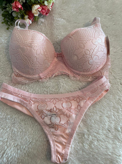 Conjunto de Lingerie Rosa Encanto