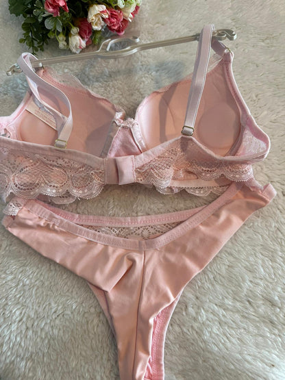 Conjunto de Lingerie Rosa Encanto