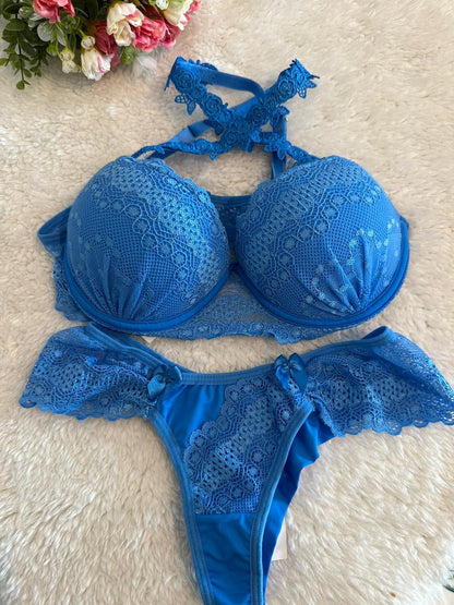 Conjunto de Lingerie Azul Natural