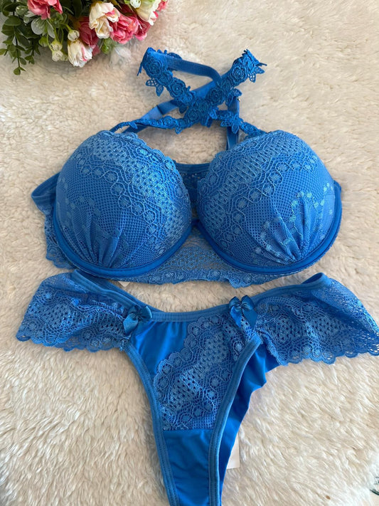 Conjunto de Lingerie Azul Natural