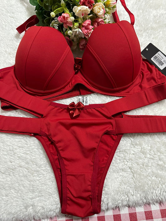Conjunto de Lingerie Vermelho Sensual