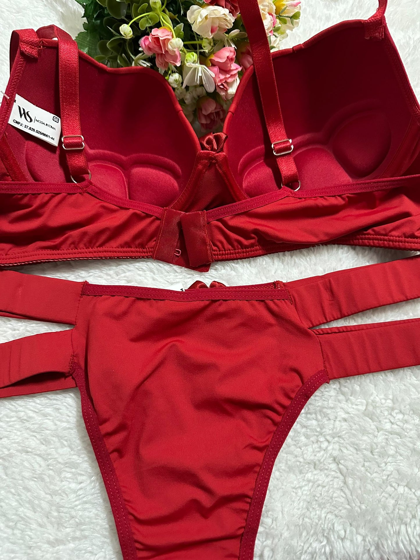Conjunto de Lingerie Vermelho Sensual
