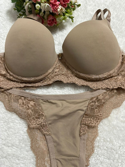 Conjunto de Lingerie Marrom Terra