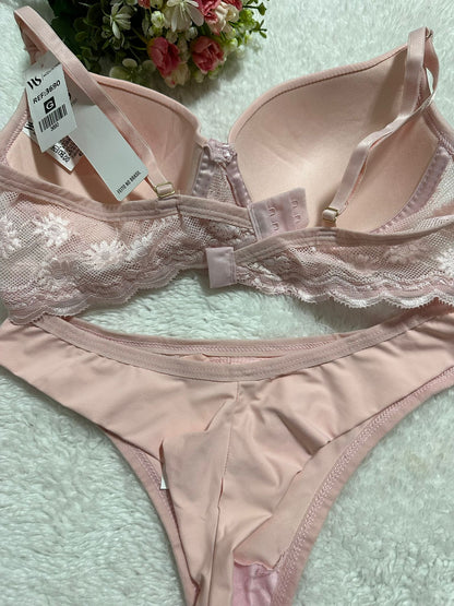 Conjunto de Lingerie Rosa Nude