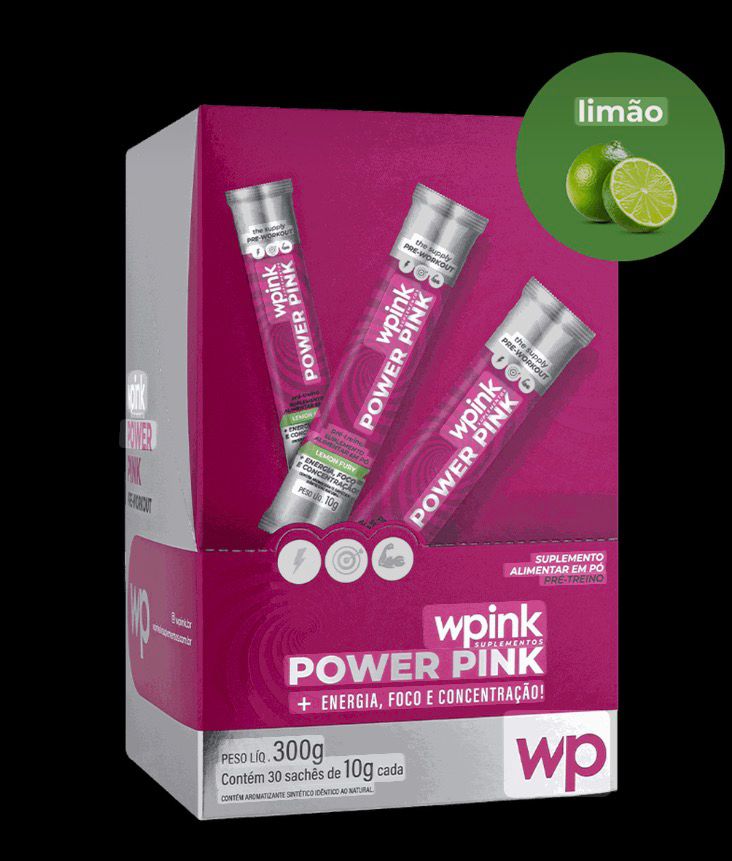 power pink de limão - pré-treino – 300g - wp