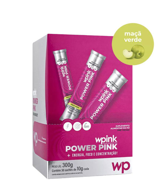 power pink de maçã verde - pré-treino – 300g - wp